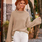 Mock Neck Drop Shoulder Sweater