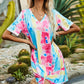 Women's Twisted V-Neck Short Sleeve Dress