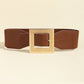 Ivory or Chestnut PU Leather Belt