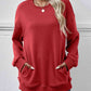 Dropped Shoulder Sweatshirt with Pockets