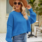 Chic Babe' Round Neck Dropped Shoulder Sweater 🦋