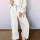 Full Size Dropped Shoulder Top and Pants Set