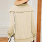 Half Zip Lantern Sleeve Sweatshirt
