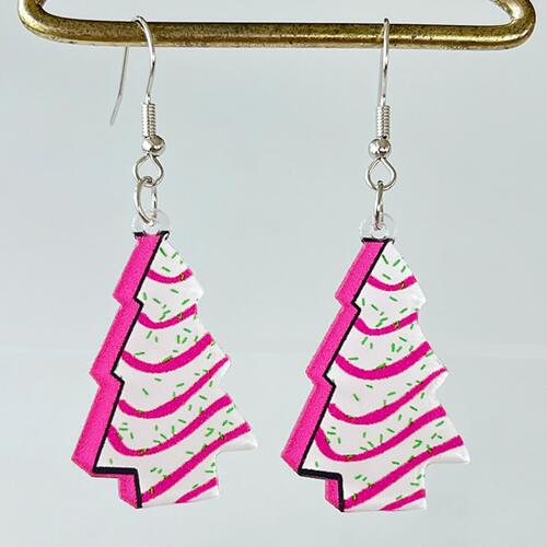 Christmas Geometric Shape Acrylic Dangle Earrings