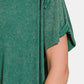 Zenana Washed Ribbed Short Sleeve Top - Brand Zenana