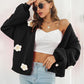 So Floral Open Front Long Sleeve Cardigan