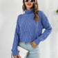 Turtleneck Dropped Shoulder Sweater