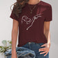 Dog Graphic Round Neck T-Shirt