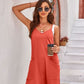 Spaghetti Strap Romper with Pockets