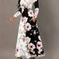Pocketed Printed Long Sleeve Dress