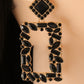 Square Shape Glass Stone Dangle Earrings
