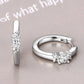 Moissanite 925 Sterling Silver Huggie Earrings | Length 0.6" Carat 0.21 Weight 0.1oz