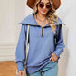 Full Size Half-Zip Collared Sweatshirt