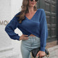 Crisscross Drop Shoulder Sweater