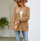 FULL SIZE Open Front Raglan Sleeve Pocketed Cardigan
