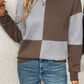 Textured Color Block Round Neck Sweatshirt