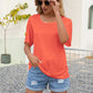 Round Neck Short Sleeve Top