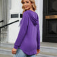 Full Size Long Sleeve Hooded Blouse