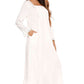 Full Size Lace Detail Square Neck Flounce Sleeve Night Dress
