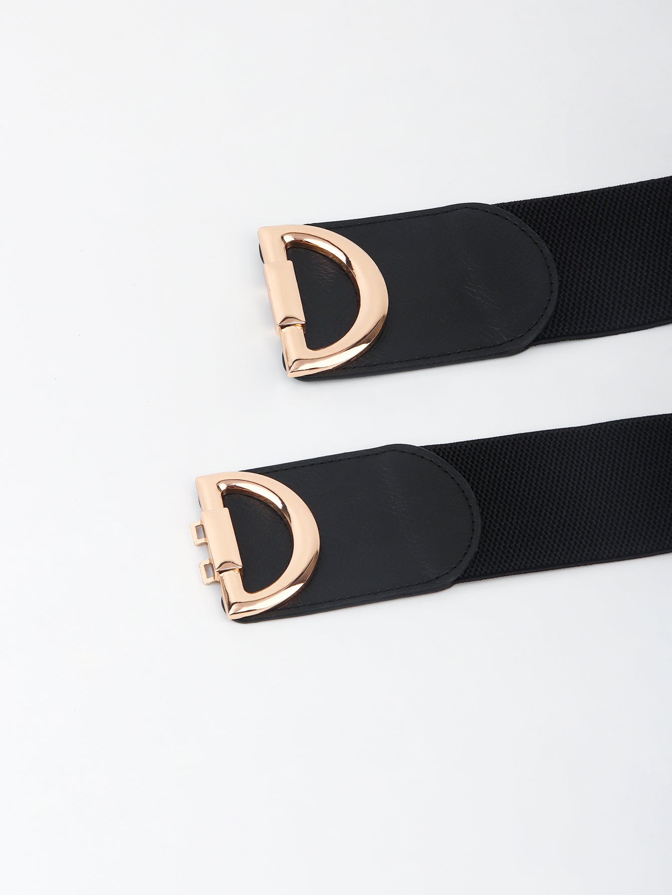 Women's D Buckle Elastic Belt