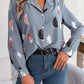 Button Up Printed Collared Neck Shirt