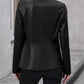 Button Up Collared Neck Blazer