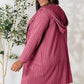 Basic Bae Full Size Ribbed Open Front Long Sleeve Cardigan