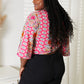Double Take Tie Hem V-Neck Three-Quarter Sleeve Blouse