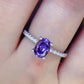 Women's 1 Carat Purple Moissanite 4-Prong Ring