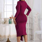 Sophia Tie Detail Round Neck Midi Dress