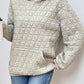Quilted Long Sleeve Hoodie with Pocket