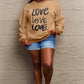 Simply Love Full Size LOVE Round Neck Sweatshirt