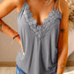 CAMI CHIC Full Size Lace Trim V-Neck Cami Top 🦋