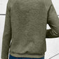 Geometric Snap Button Long Sleeve Sweatshirt