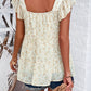 Printed Square Neck Cap Sleeve Blouse