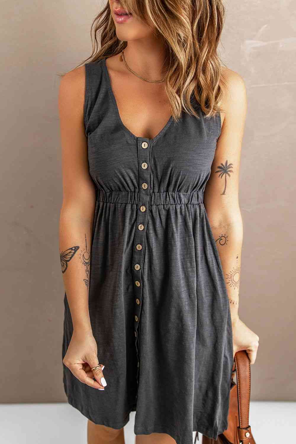 Women's Dana Sleeveless Button Down Mini Magic Dress