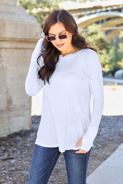 Basic Bae Full Size Round Neck Long Sleeve T-Shirt *
