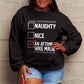 Simply Love Christmas Themed Full Size Letter Graphic Long Sleeve Sweatshirt