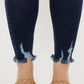 Kancan Full Size Cat's Whiskers Raw Hem High Waist Jeans