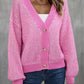 V-Neck Dropped Shoulder Cardigan