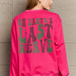 Simply Love Full Size Christmas Themed Letter Graphic Long Sleeve Sweatshirt