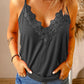 CAMI CHIC Full Size Lace Trim V-Neck Cami Top 🦋