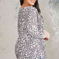 Plus Size Leopard Print Long Sleeve Sweatshirt
