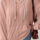 Textured Drawstring Kangaroo Pocket Hoodie