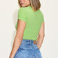 Basic Bae Cropped Full Size Ribbed Round Neck Short Sleeve T-Shirt