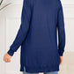 SkyMarie Button Down Slit Longline Cardigan