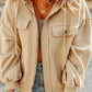 Hannah Full Size Zip-Up Drawstring Hooded Jacket