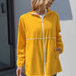 Zip Up Long Sleeve Hooded Watertight Jacket