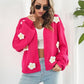 So Floral Open Front Long Sleeve Cardigan