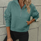 Malibu Dreams Zip-Up Raglan Sleeve Hoodie with Pocket